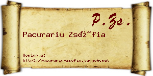 Pacurariu Zsófia névjegykártya